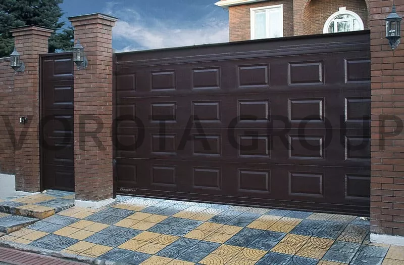 Откатные ворота Doorhan коричневые 2250х3000